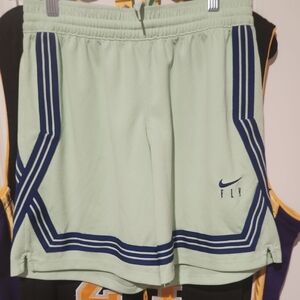 Nike Mint Green Shorts with Navy Stripes